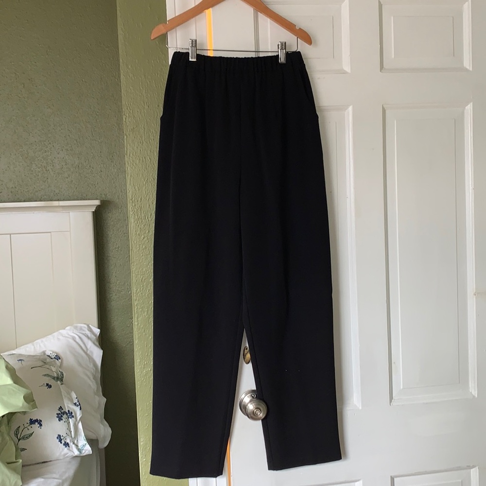 Elastic waistband women’s black slacks